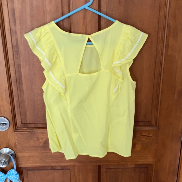 Embellished Open Back Top Yellow Banana Republic Small NWT - Picture 4 of 7